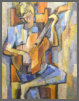 Junge mit Gitarre, 1965,  l/Holz,  103x80 cm (C-65-02)